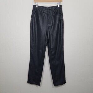 AFRM Faux Leather High Rise Pants Black Size 29
